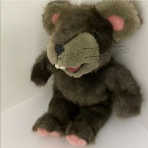 24K Polar Puff Special Effects Plush Rat “Minky” Vintage 1991 DCN Ind. 11” Tall